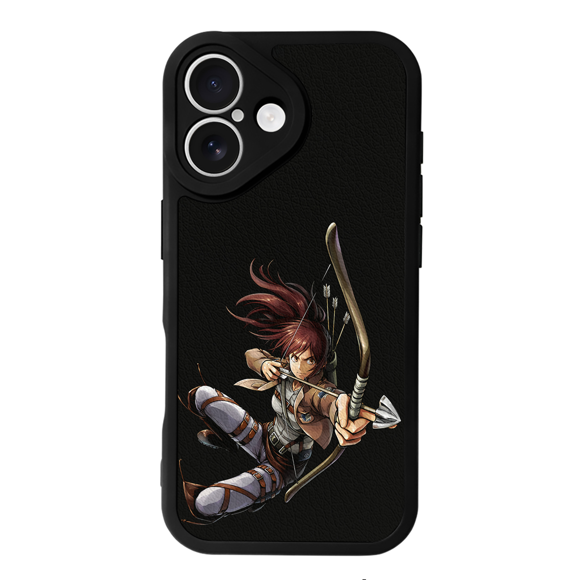 （画像用） 進撃の巨人 サシャ·ブラウス Attack on Titan Sasha Blaus 【iPhone 16シリーズ対応】シリコンスマホケース（レザー調） 材質：シリコン